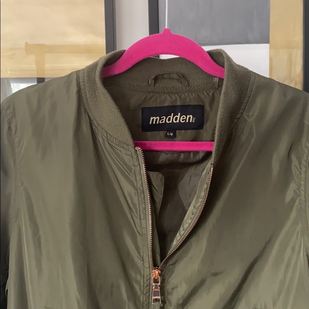 Light Weight Army Green Bomber Jacket